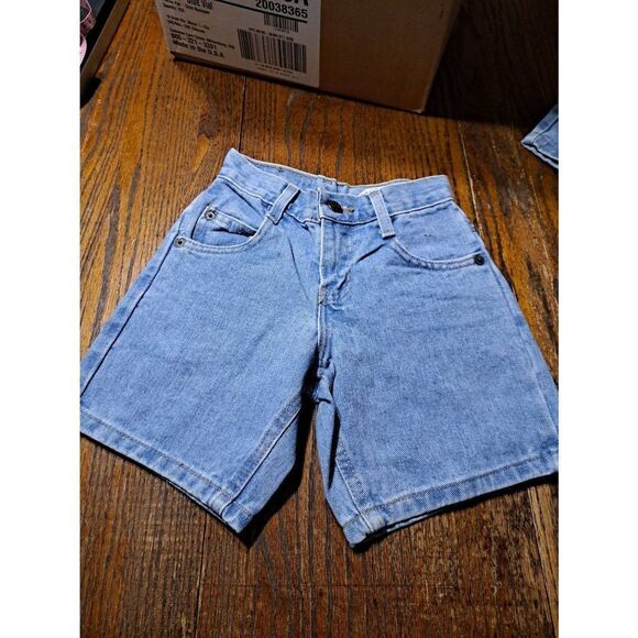 New Size 4 Boys Faded Glory Cotton Denim Blue Jean Shorts with Pockets Belt Loop - Picture 2 of 5
